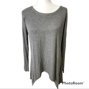 𝅺grace & Lace Everyday Favorite Grey Ribbed Long Sleeve Sz Small